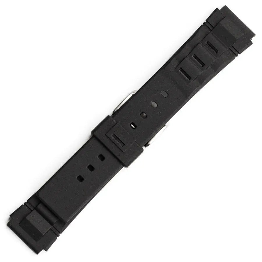 Hirsch 09180-92050 Ayrton Black Leather-Rubber Strap