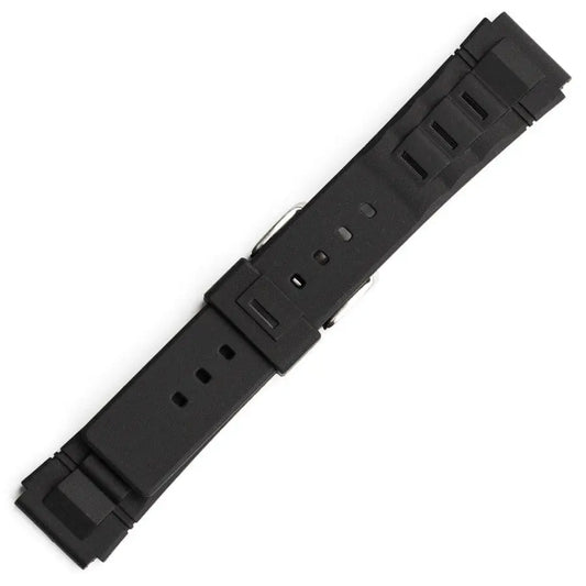 Hirsch 09180-92050 Ayrton Black Leather-Rubber Strap