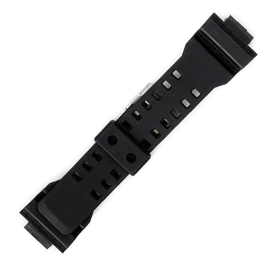 Hirsch 09180-92050 Ayrton Black Leather-Rubber Strap