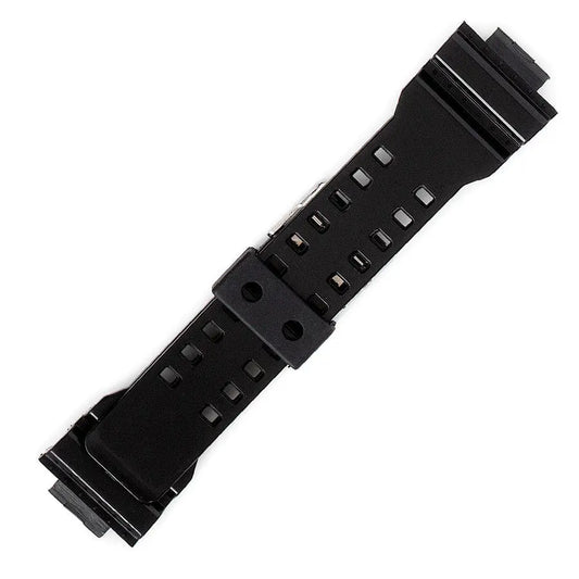 Hirsch 09180-92050 Ayrton Black Leather-Rubber Strap