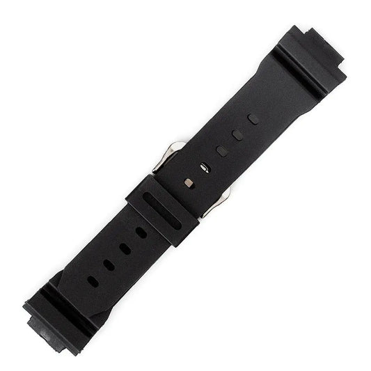 Hirsch 09180-92050 Ayrton Black Leather-Rubber Strap