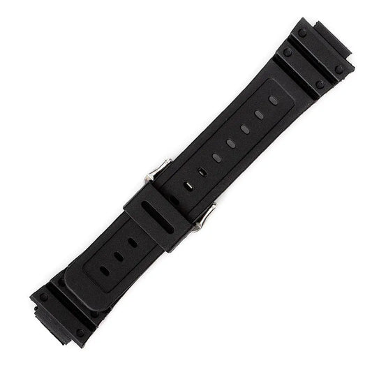 Hirsch 09180-92050 Ayrton Black Leather-Rubber Strap