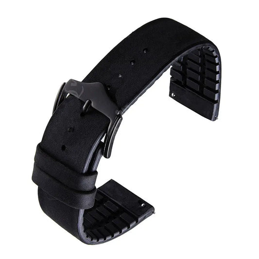 Λουρί 8846BK Black Plastic-Leather Strap