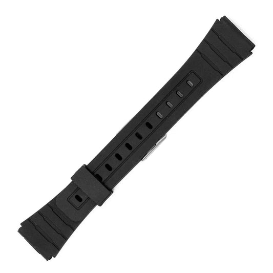 Hirsch 09180-92050 Ayrton Black Leather-Rubber Strap