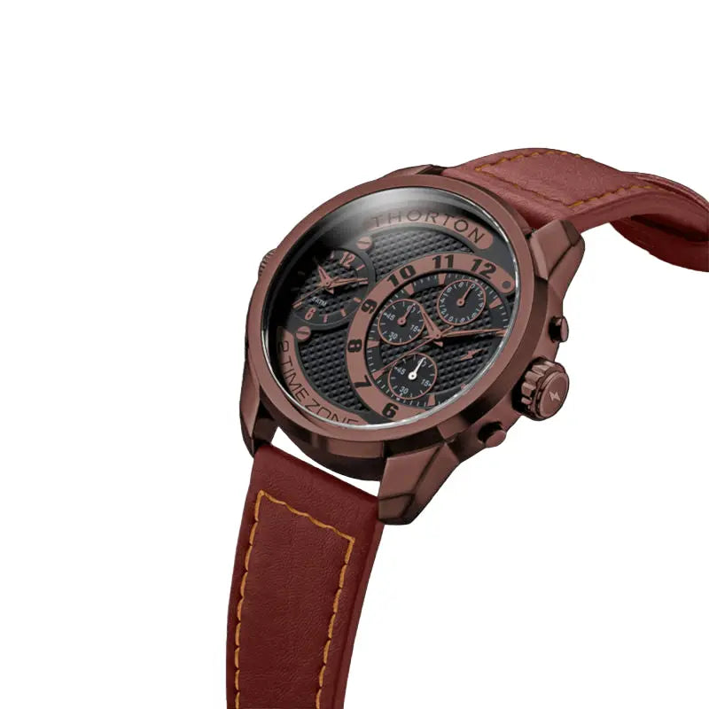 Thorton 9001171 Vidar Chronograph Brown Leather Strap