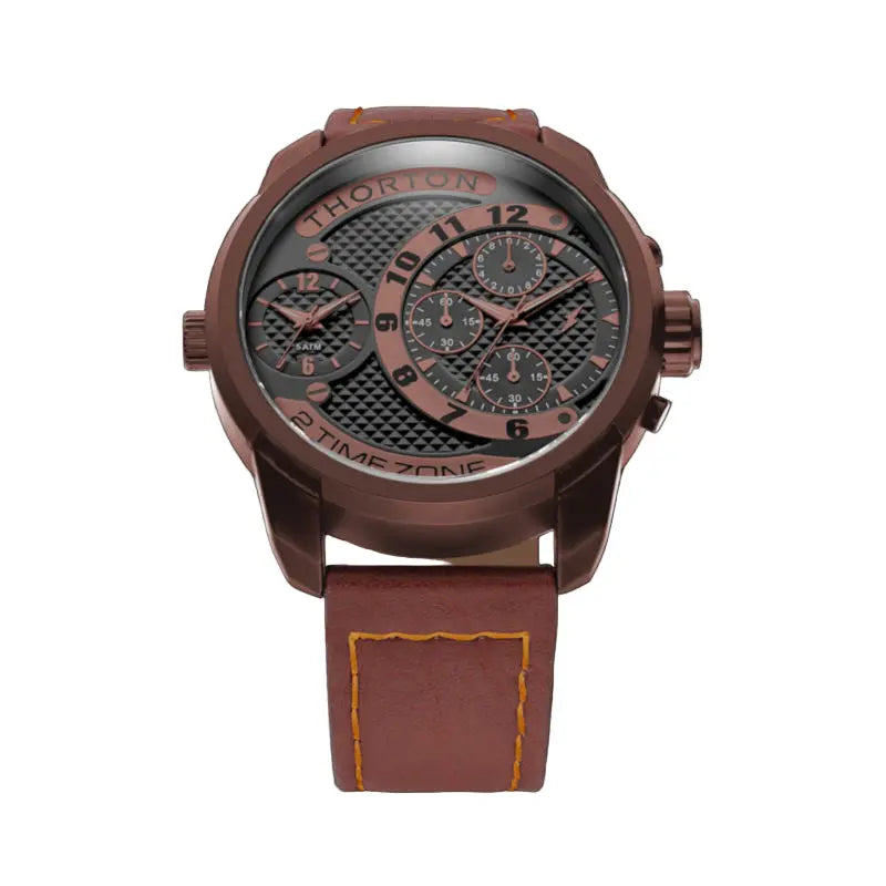 Thorton 9001171 Vidar Chronograph Brown Leather Strap