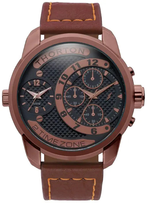 Thorton 9001171 Vidar Chronograph Brown Leather Strap