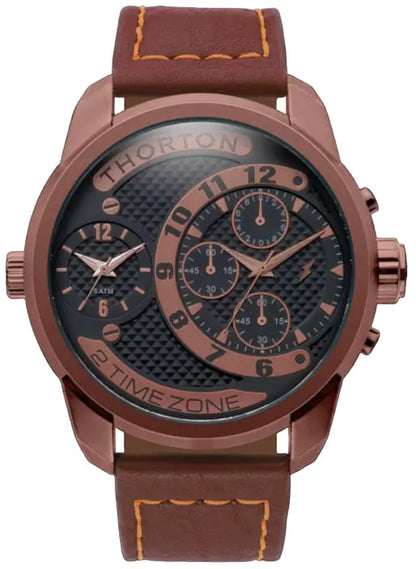 Thorton 9001171 Vidar Chronograph Brown Leather Strap