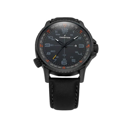 Thorton 9202111 Kalf Black Leather Strap