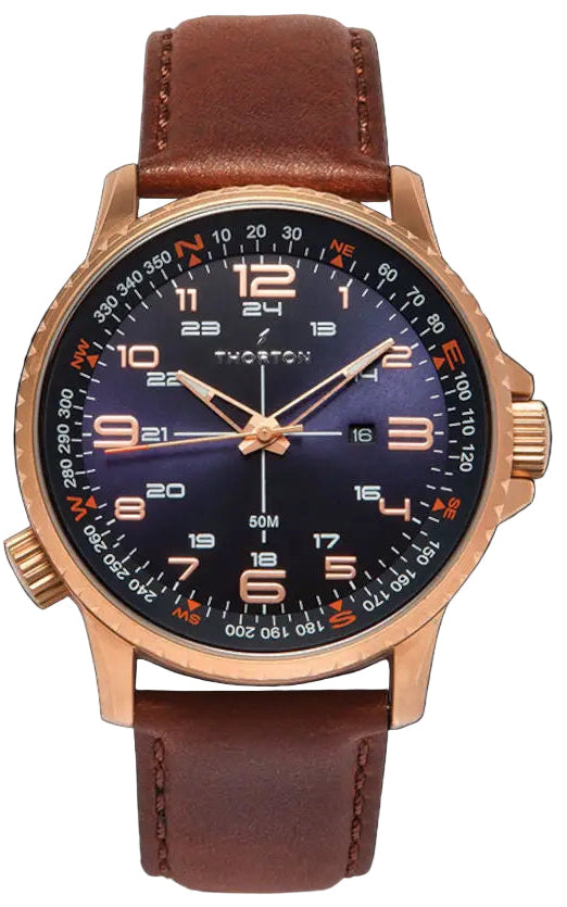 Thorton 9202151 Kalf Brown Leather Strap