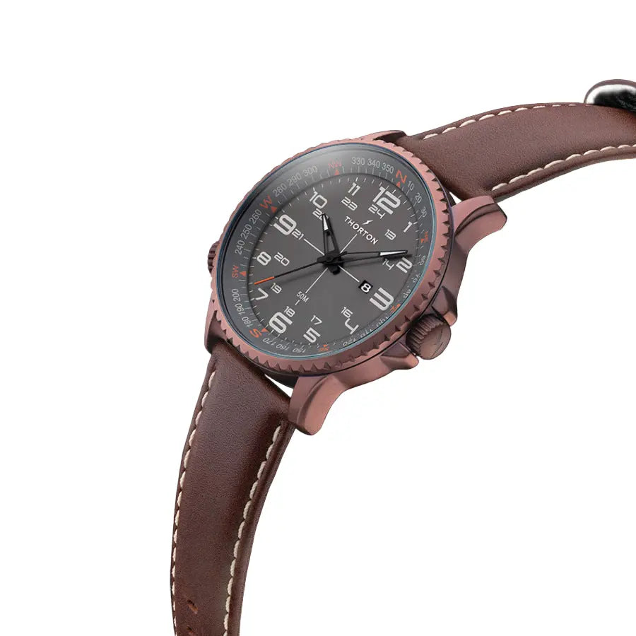 Thorton 9202171 Kalf Brown Leather Strap