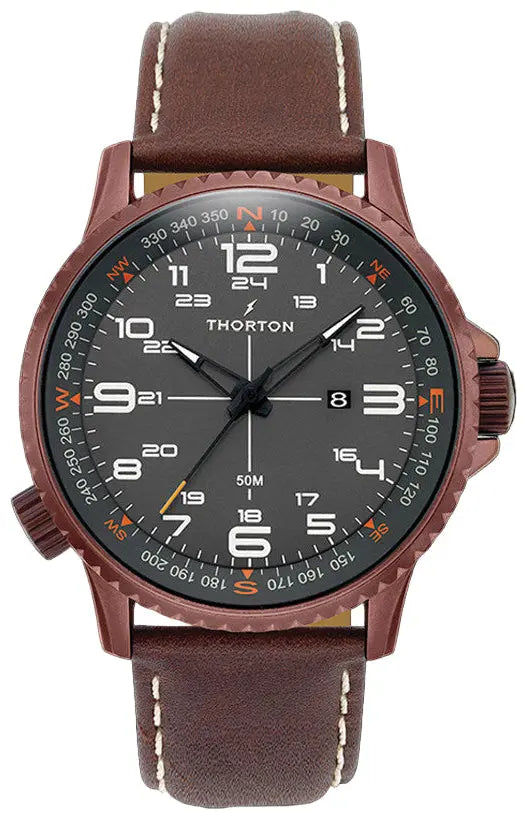 Thorton 9202171 Kalf Brown Leather Strap