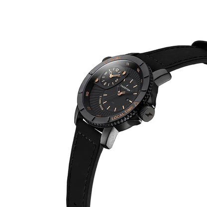 Thorton 9203111 Horik Black Leather Strap