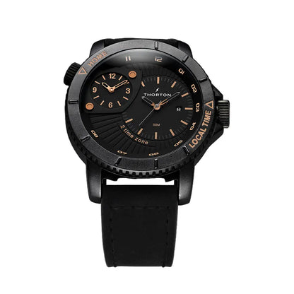 Thorton 9203111 Horik Black Leather Strap