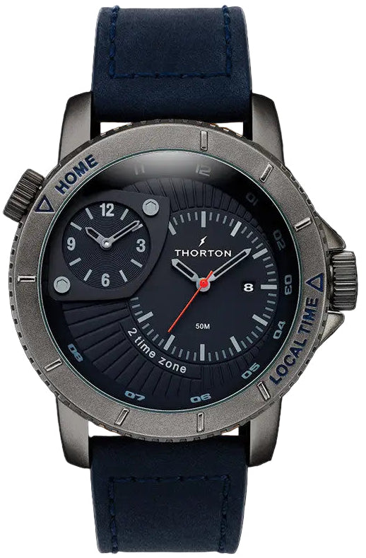 Thorton 9203121 Horik Blue Leather Strap