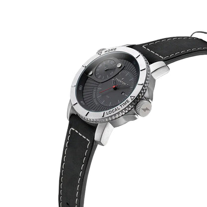 Thorton 9203131 Horik Black Leather Strap