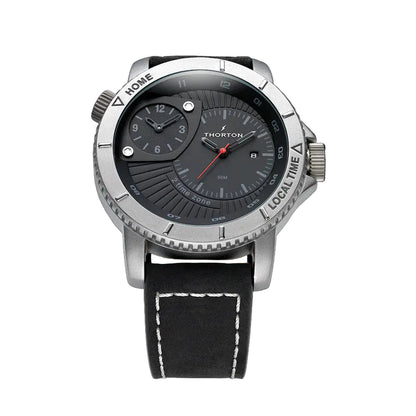 Thorton 9203131 Horik Black Leather Strap