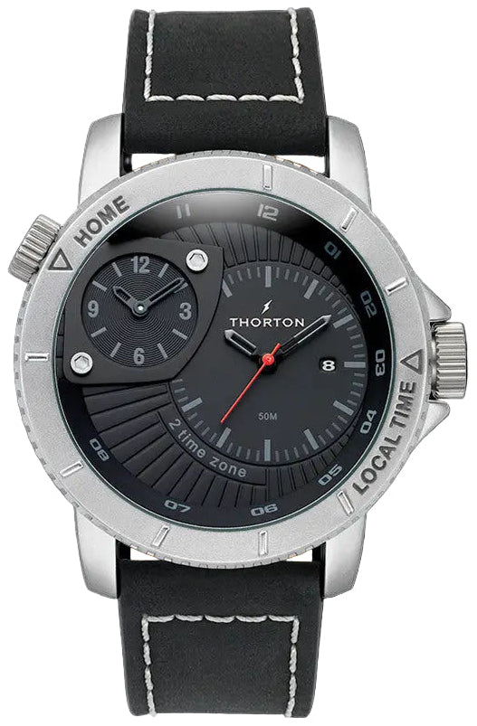 Thorton 9203131 Horik Black Leather Strap