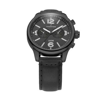Thorton 9206111 Ragnar II Black Leather Strap