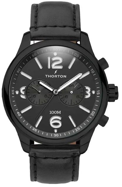 Thorton 9206111 Ragnar II Black Leather Strap