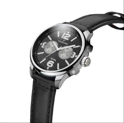 Thorton 9206131 Ragnar II Black Leather Strap