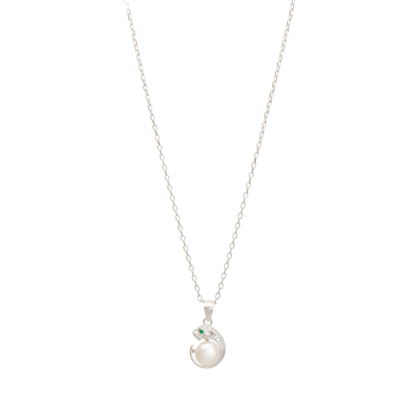 Ballerina Necklace With Zirconia GM208W In Platinum Plated Silver