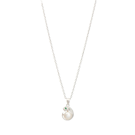 Ballerina Necklace With Zirconia GM208W In Platinum Plated Silver