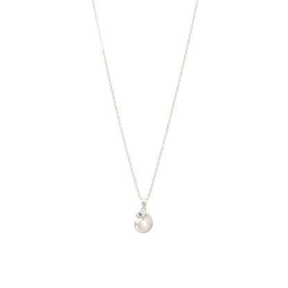 Ballerina Necklace With Zirconia GM208W In Platinum Plated Silver