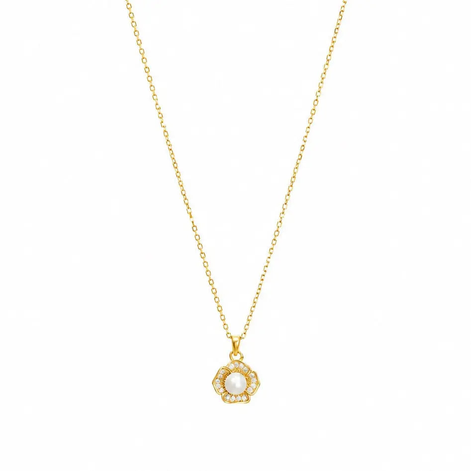 Ballerina Necklace With Zirconia GM208W In Platinum Plated Silver