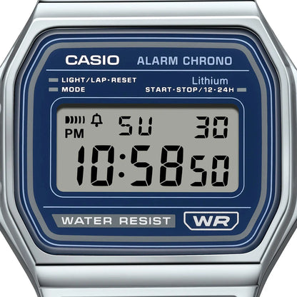 CASIO A-158WEA-2EF Vintage Stainless Steel Bracelet