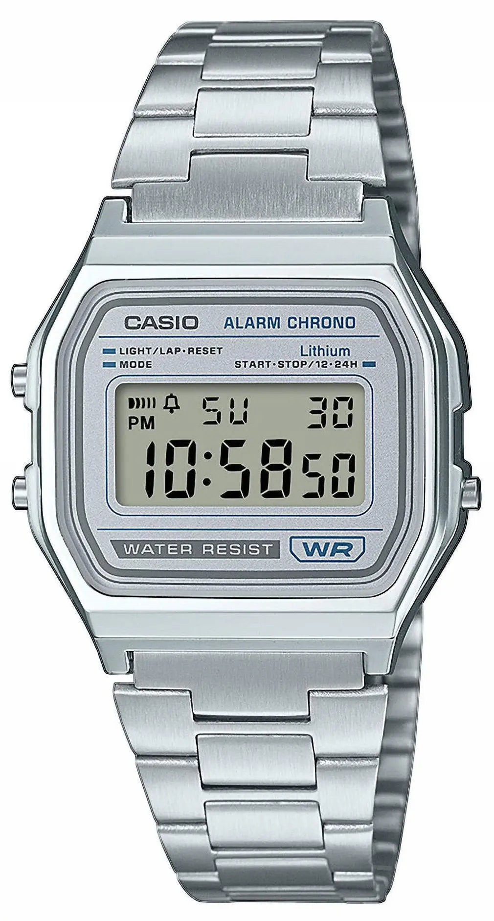 CASIO A-158WEA-7EF Vintage Stainless Steel Bracelet
