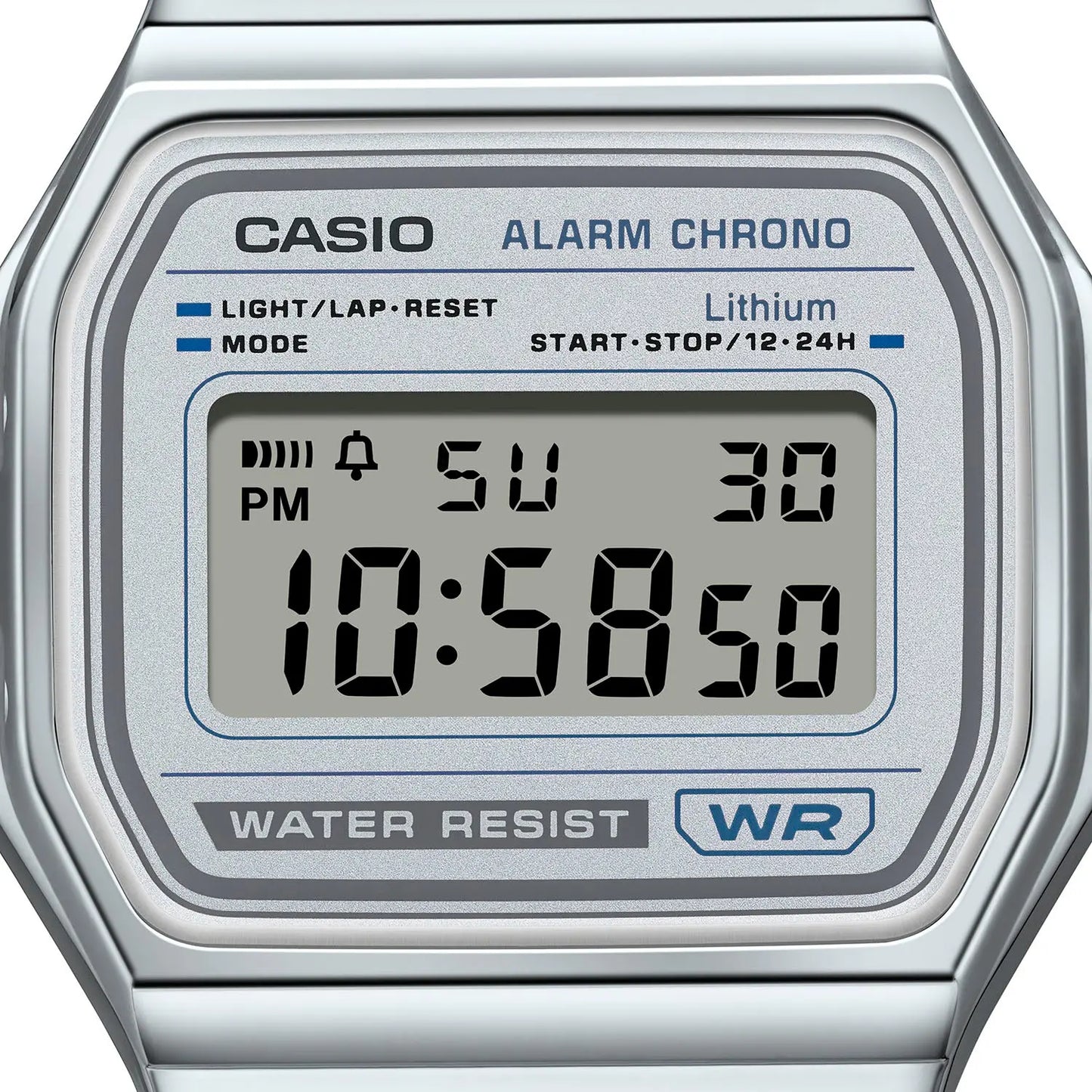 CASIO A-158WEA-7EF Vintage Stainless Steel Bracelet