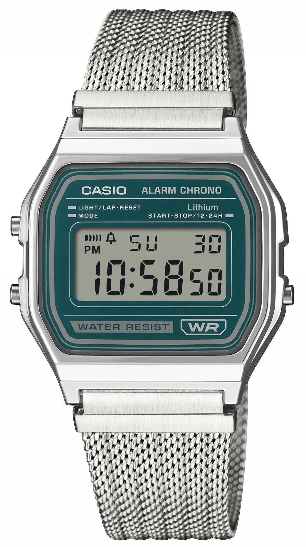CASIO A-158WEM-3EF Vintage Stainless Steel Bracelet