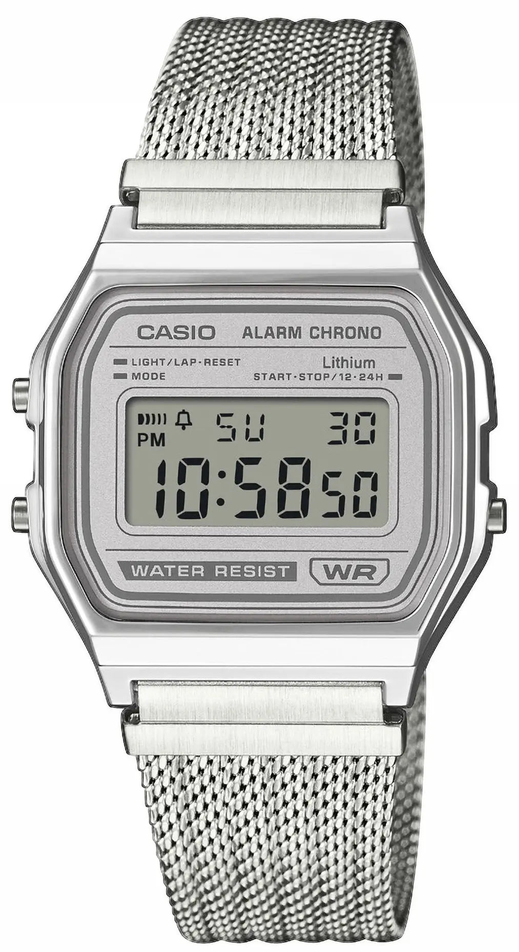 CASIO A-158WEM-7EF Vintage Stainless Steel Bracelet