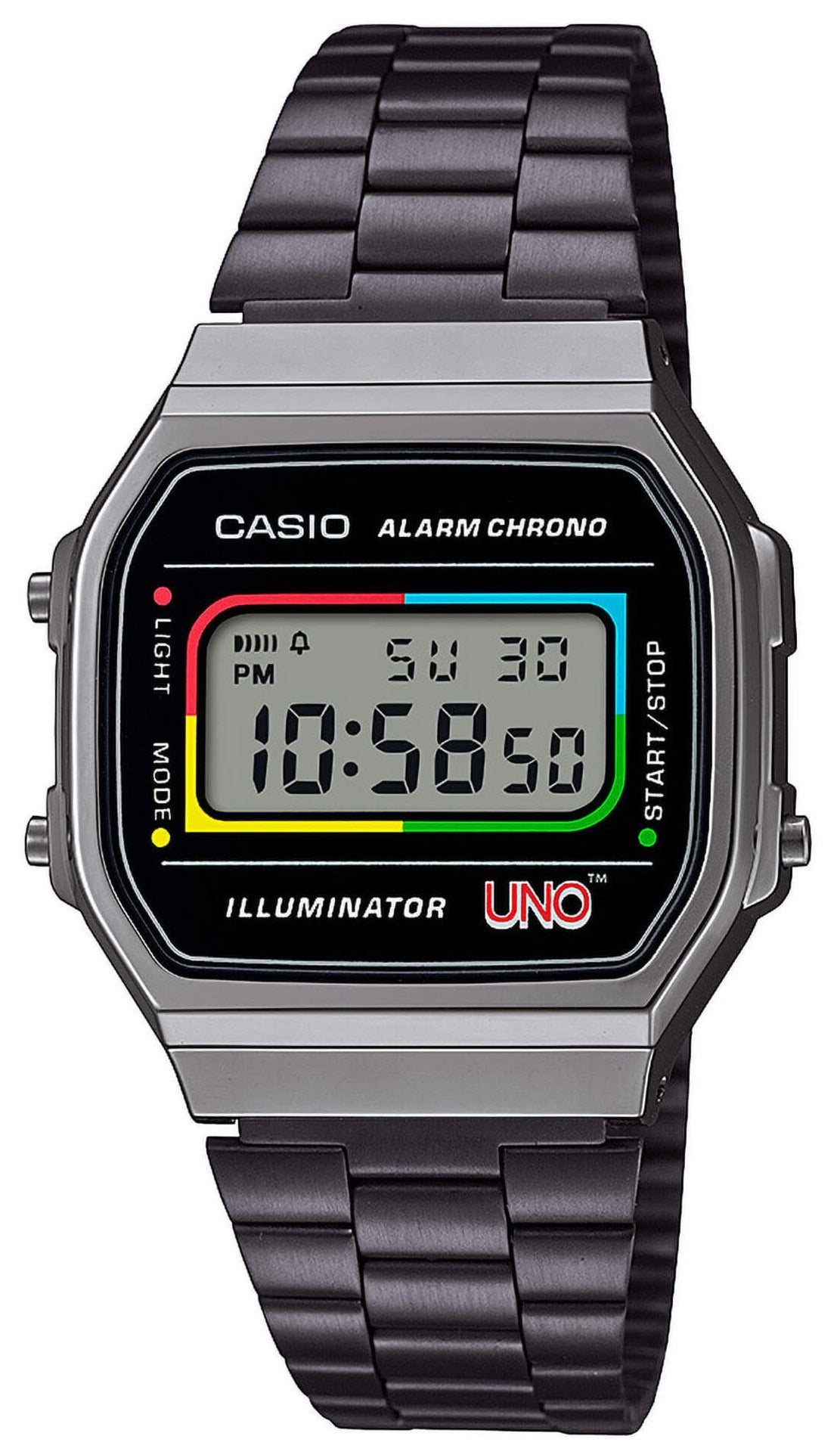 CASIO A-168WEUC-1AER Vintage Black Stainless Steel Bracelet