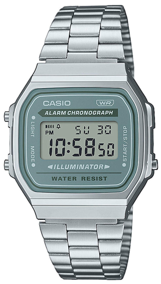 CASIO A-168WA-3AYES Vintage Stainless Steel Watch