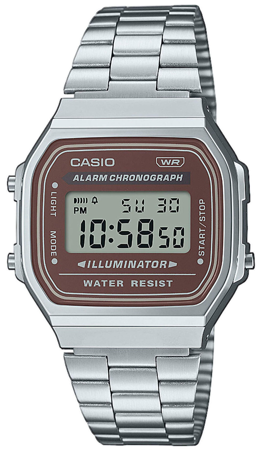 CASIO A-168WA-5AYES Vintage Stainless Steel Bracelet