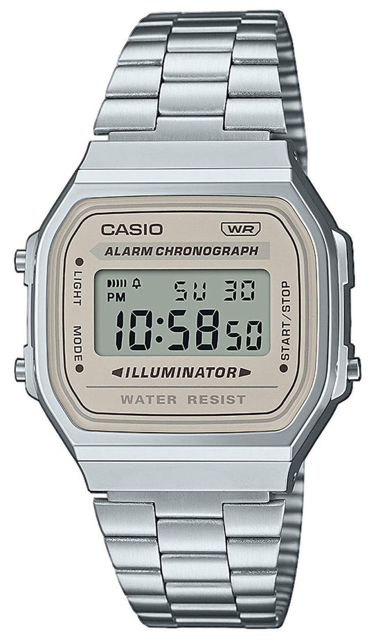 CASIO A-168WA-8AYES Vintage Stainless Steel Watch