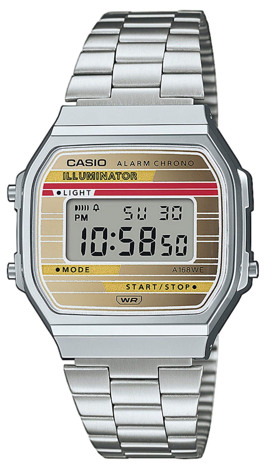 CASIO A-168WEHA-9AEF Vintage Stainless Steel Bracelet