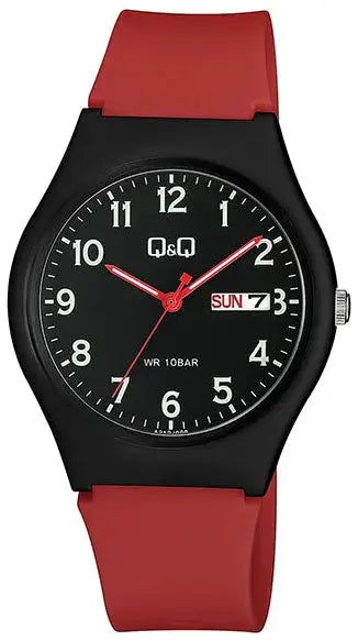Q&Q A212J009Y Red Rubber Strap