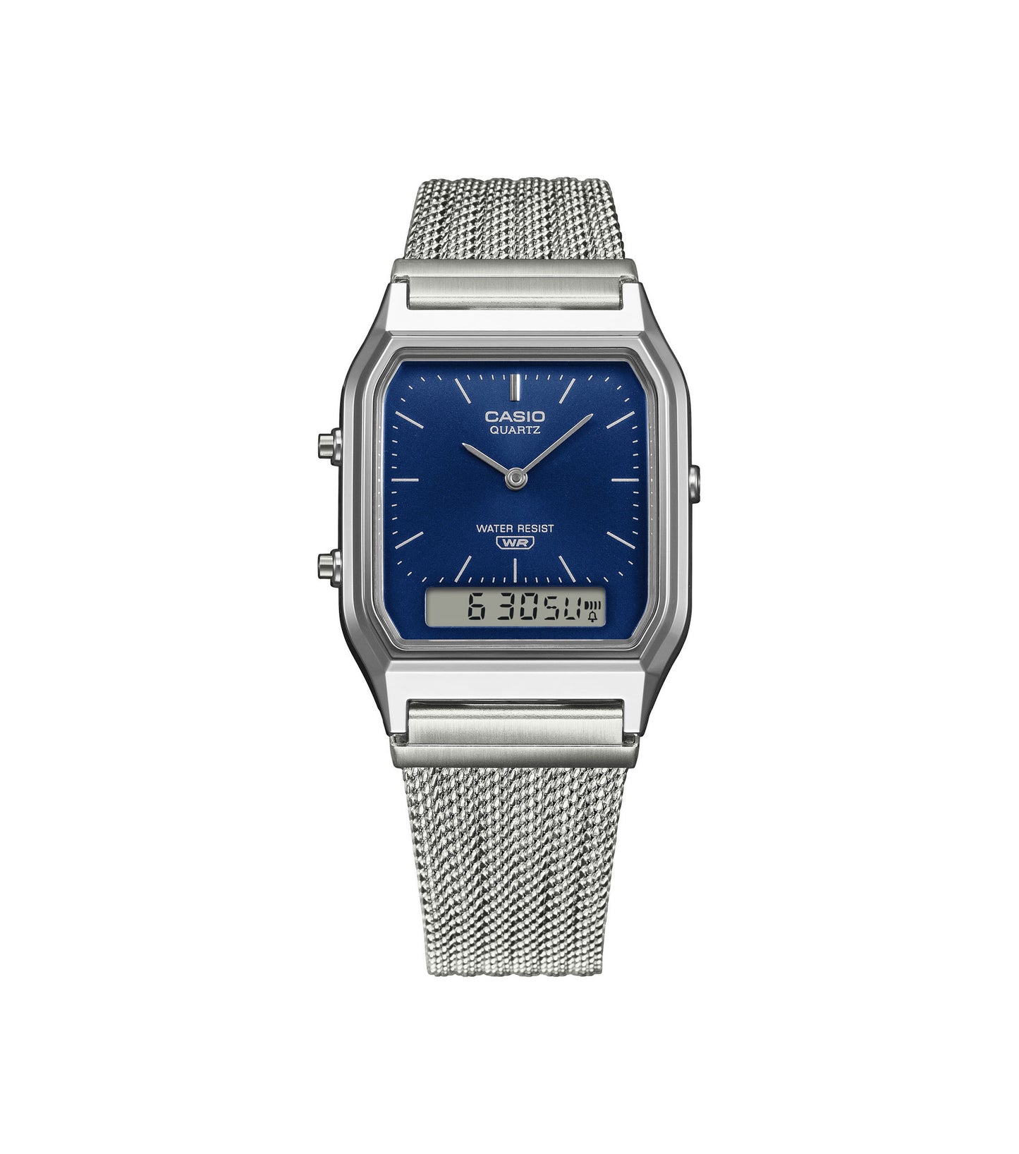 CASIO AQ-230EM-2AEF Vintage Silver Stainless Steel Bracelet
