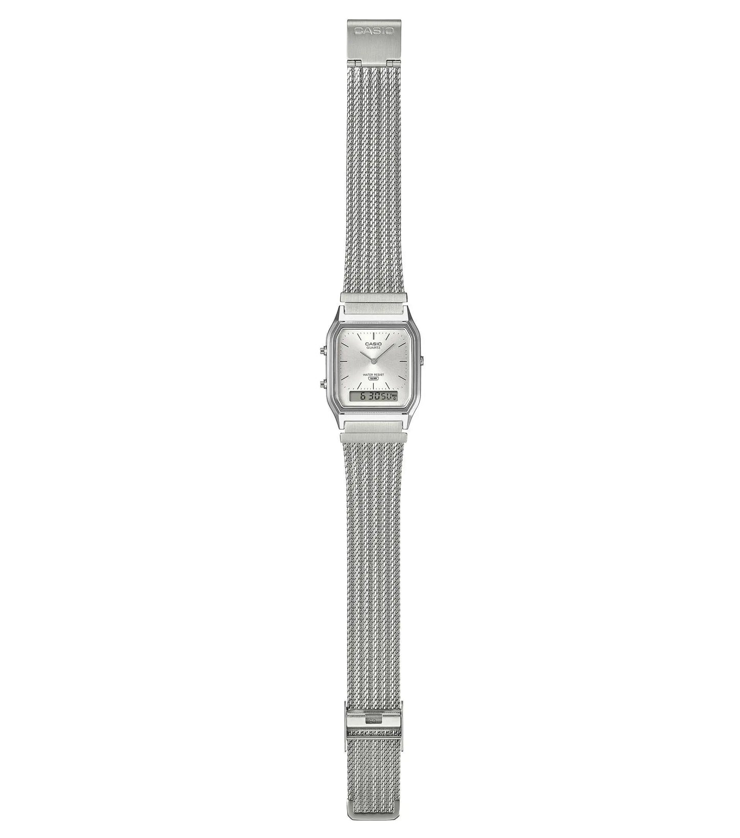 CASIO AQ-230EM-7AEF Vintage Silver Stainless Steel Bracelet