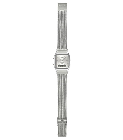 CASIO AQ-230EM-7AEF Vintage Silver Stainless Steel Bracelet
