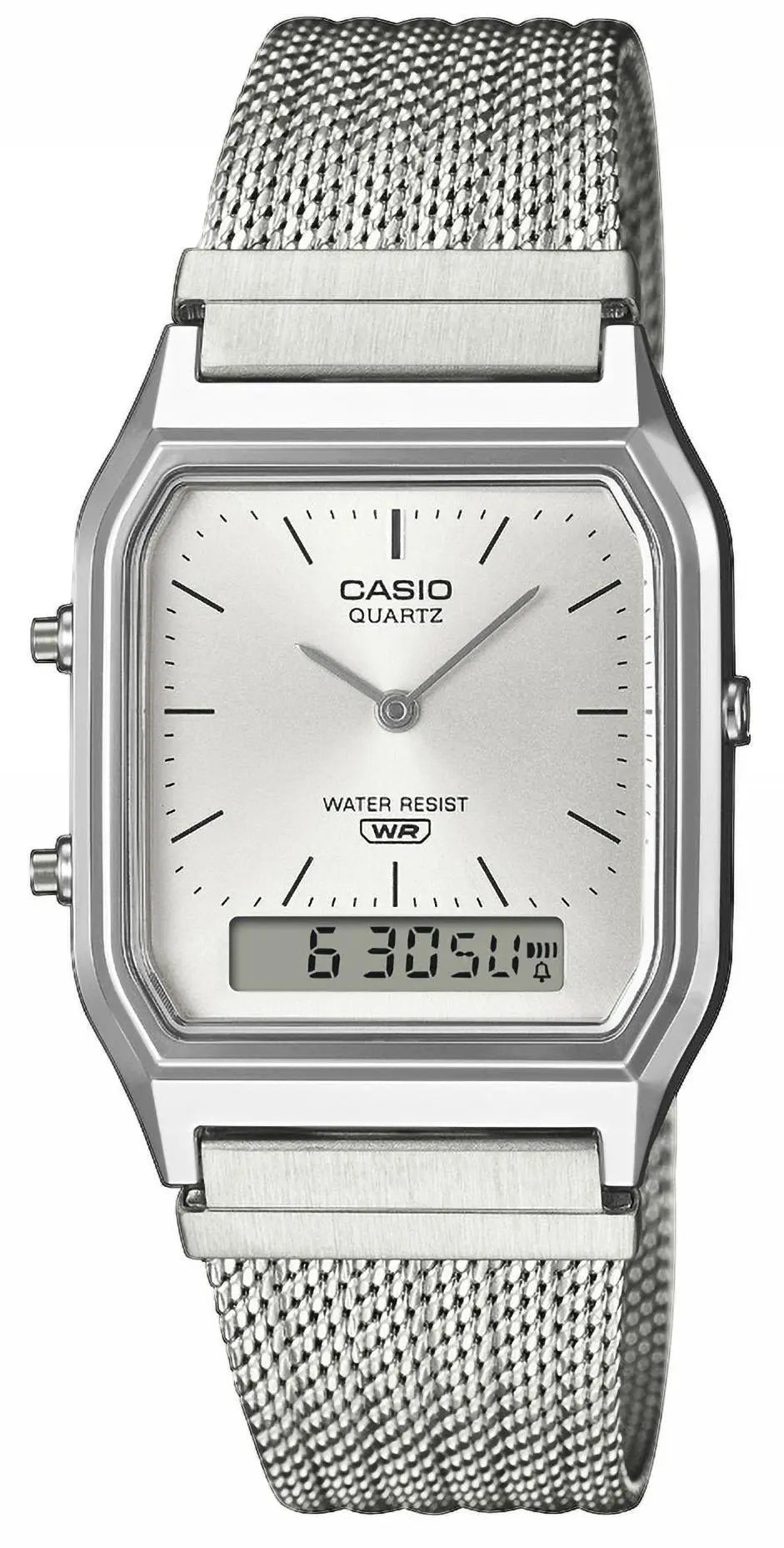 CASIO AQ-230EM-7AEF Vintage Silver Stainless Steel Bracelet