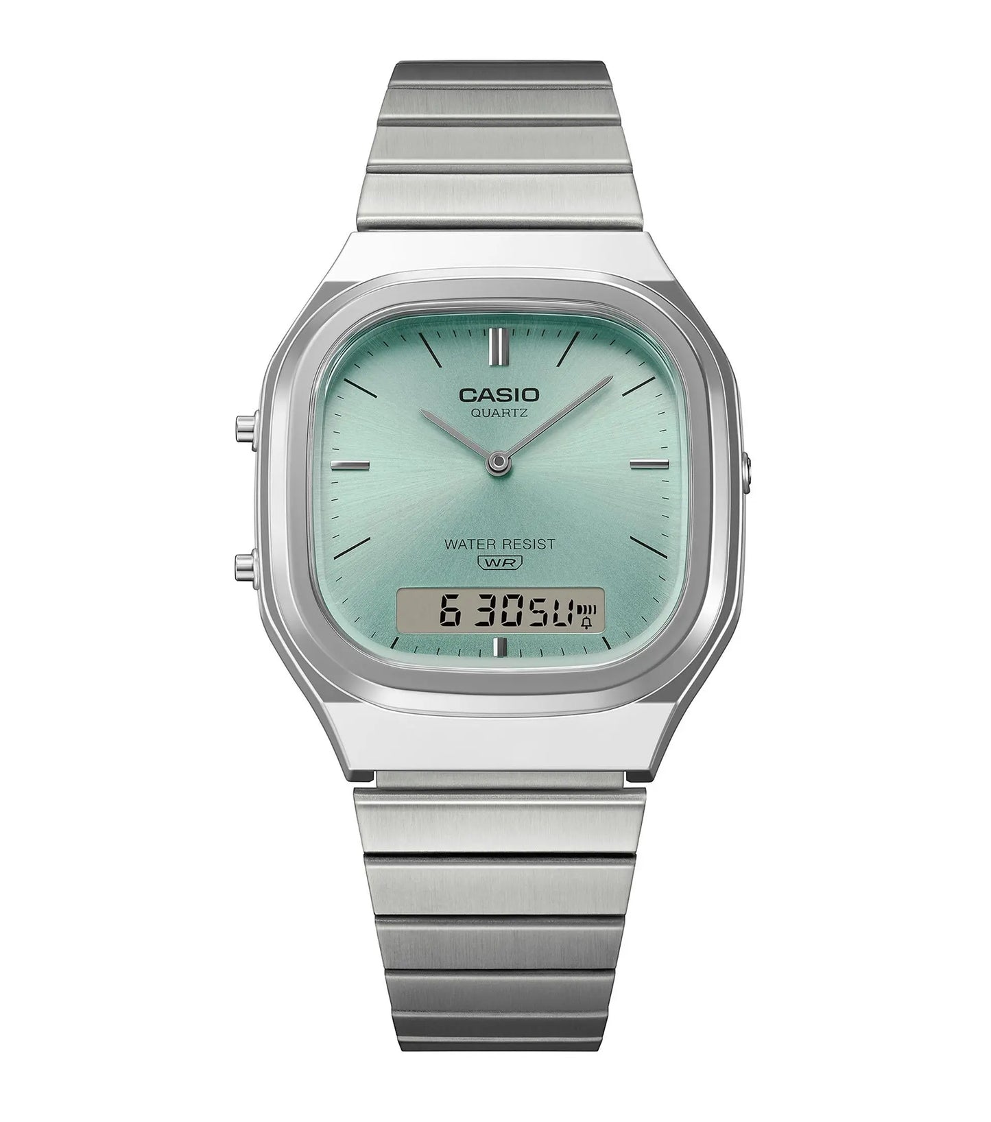 CASIO AQ-240E-2AEF Vintage Silver Stainless Steel Bracelet