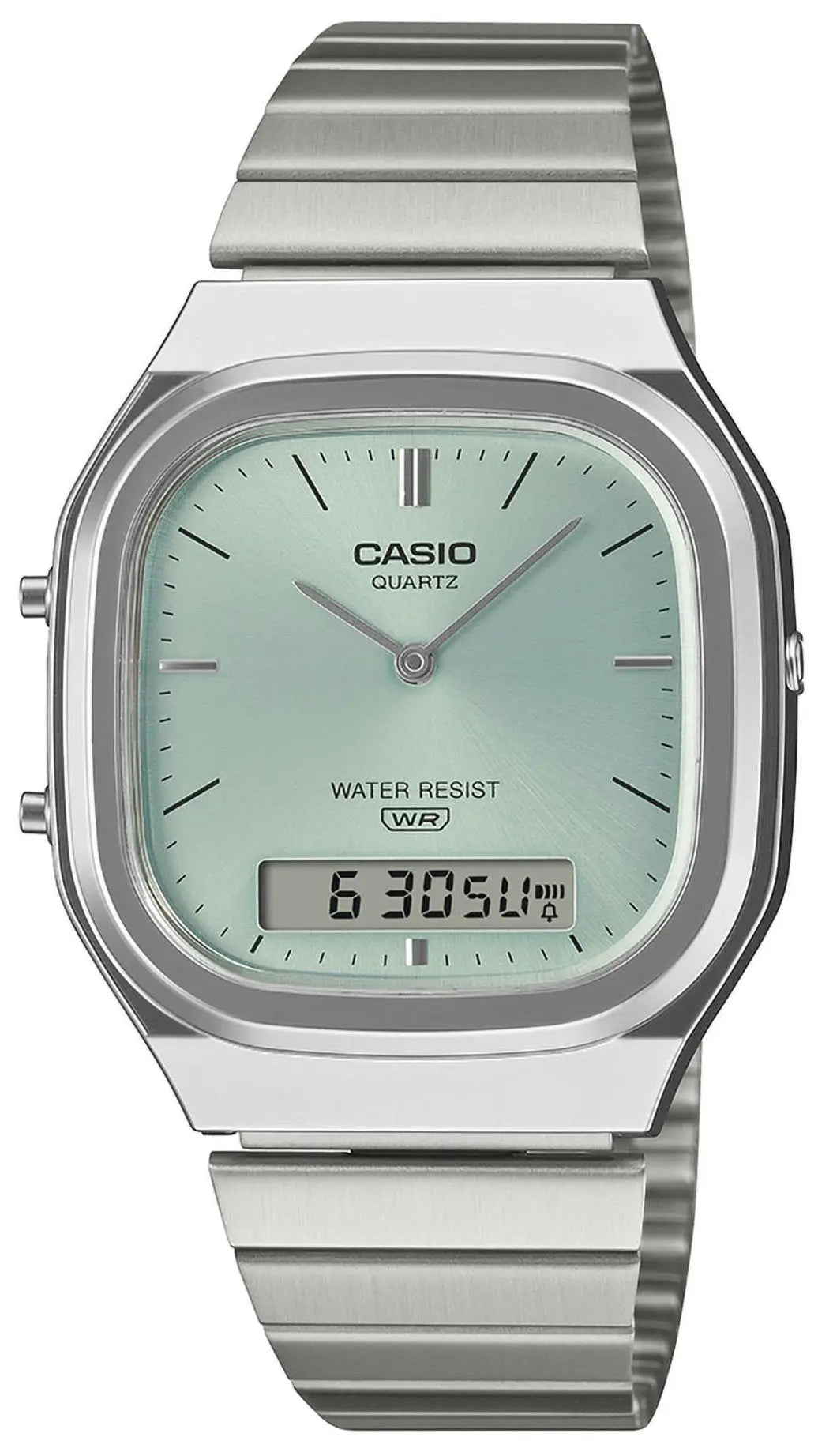 CASIO AQ-240E-2AEF Vintage Silver Stainless Steel Bracelet