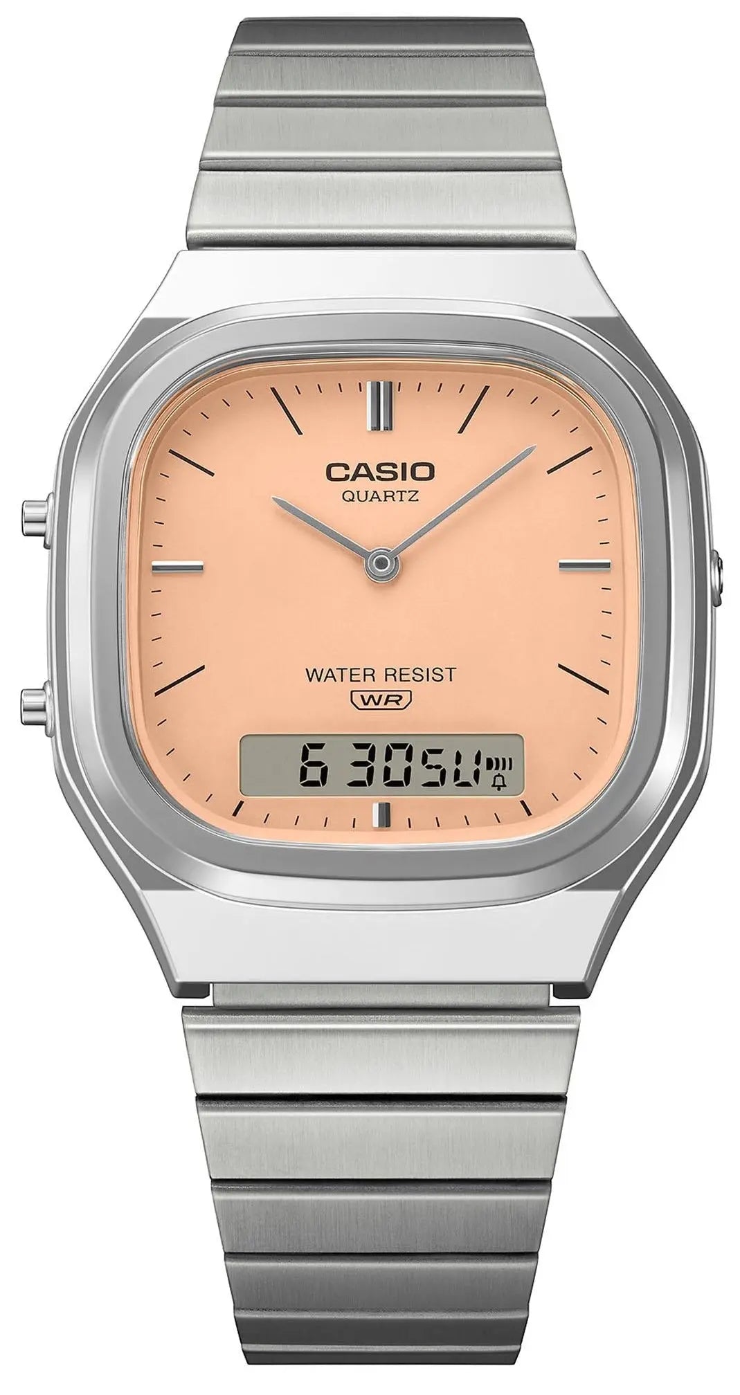 CASIO AQ-240E-4AEF Vintage Silver Stainless Steel Bracelet