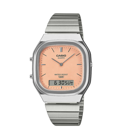 CASIO AQ-240E-4AEF Vintage Silver Stainless Steel Bracelet