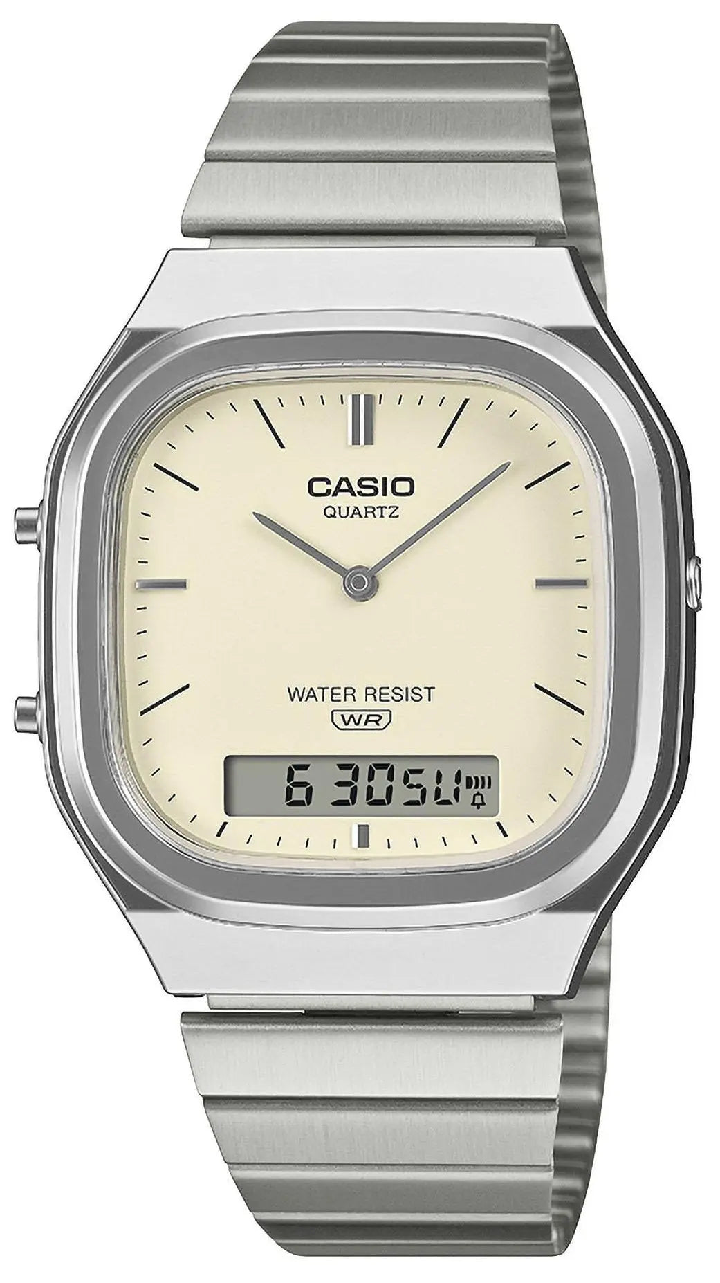 CASIO AQ-240E-7A2EF Vintage Silver Stainless Steel Bracelet