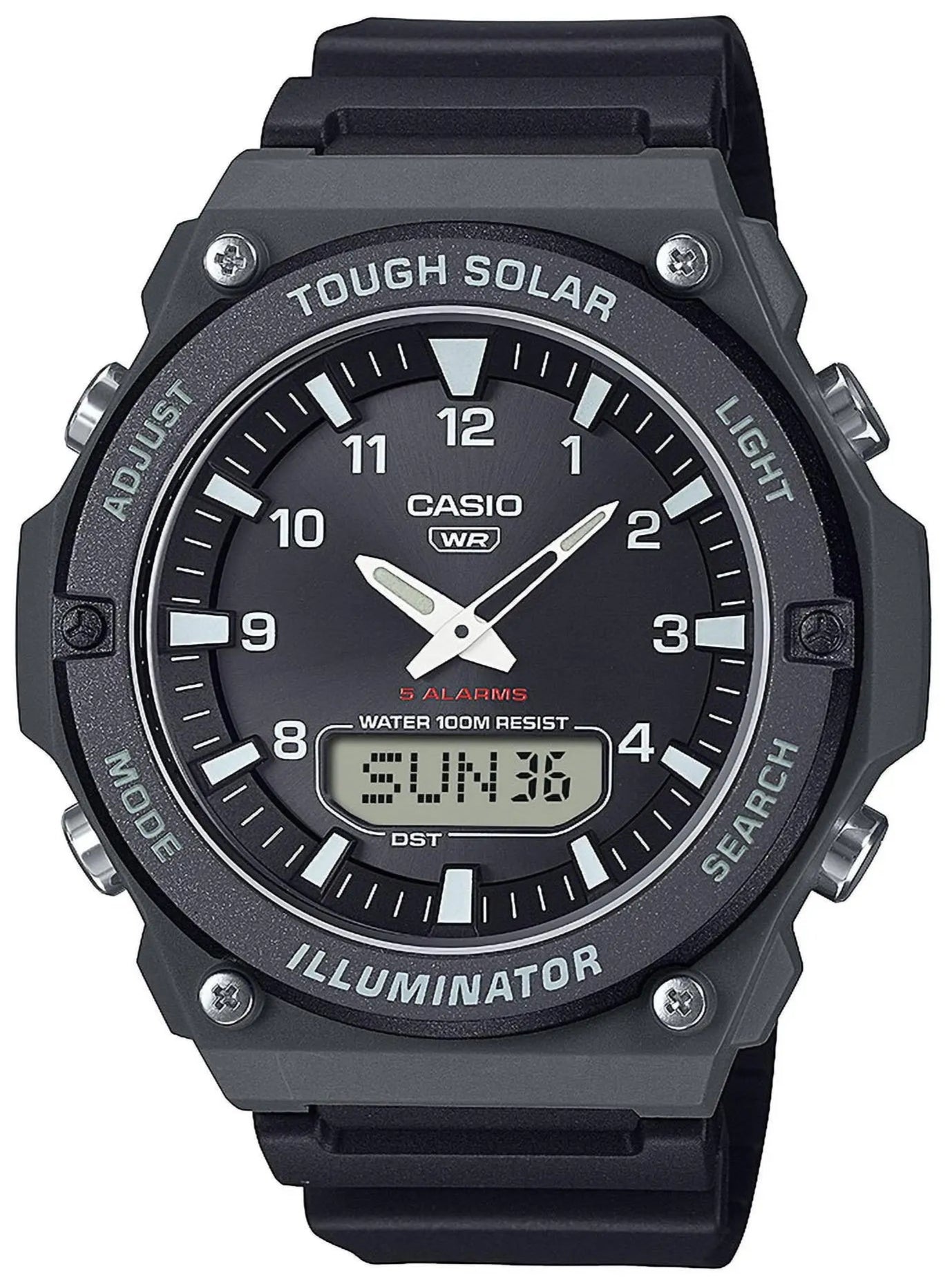 CASIO AQ-S820W-1AVEF Solar Black Rubber Strap
